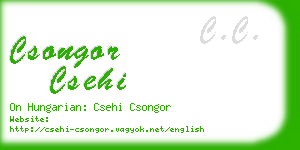 csongor csehi business card